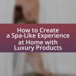 How to Create a Spa-Like Experience at Home with Luxury Products