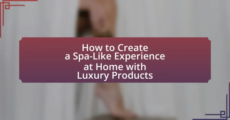 How to Create a Spa-Like Experience at Home with Luxury Products