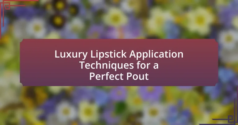 Luxury Lipstick Application Techniques for a Perfect Pout