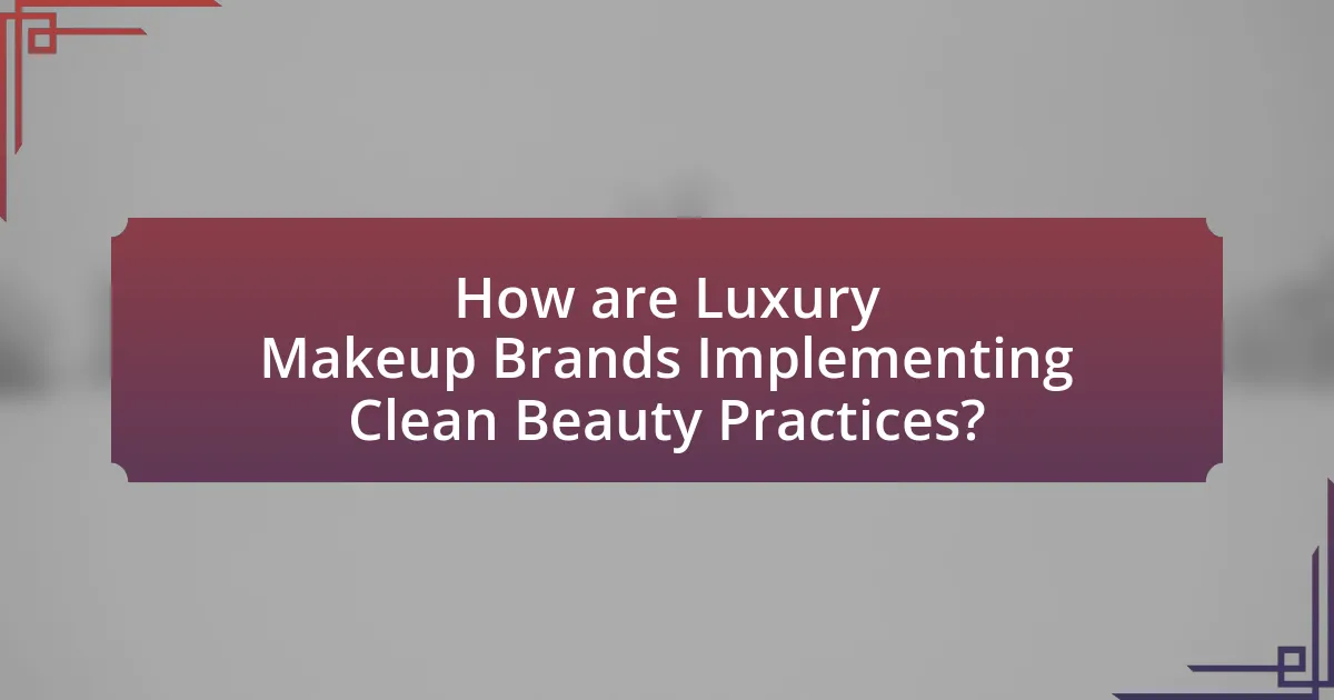 How are Luxury Makeup Brands Implementing Clean Beauty Practices?