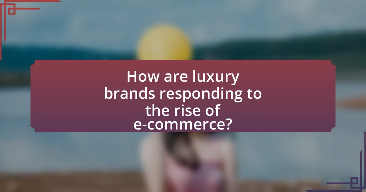 How are luxury brands responding to the rise of e-commerce?