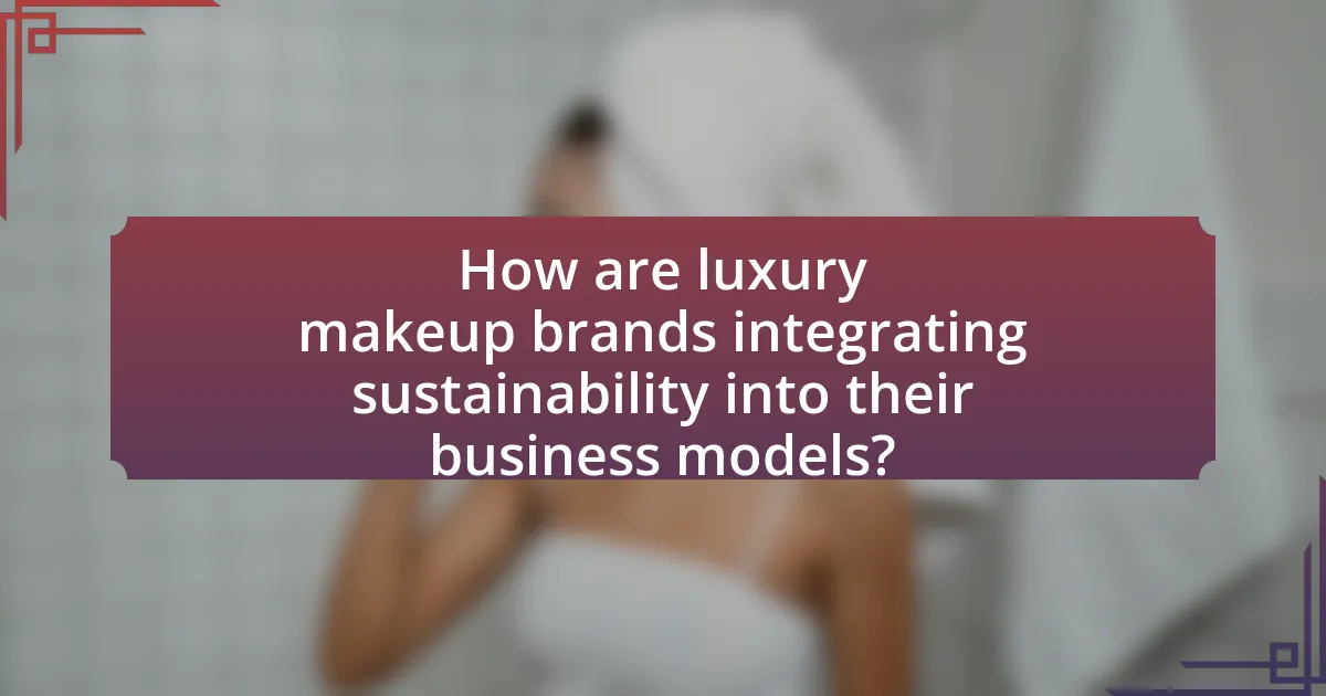 How are luxury makeup brands integrating sustainability into their business models?