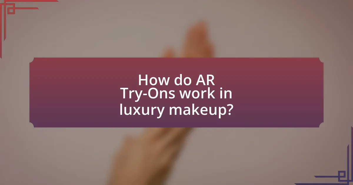 How do AR Try-Ons work in luxury makeup?