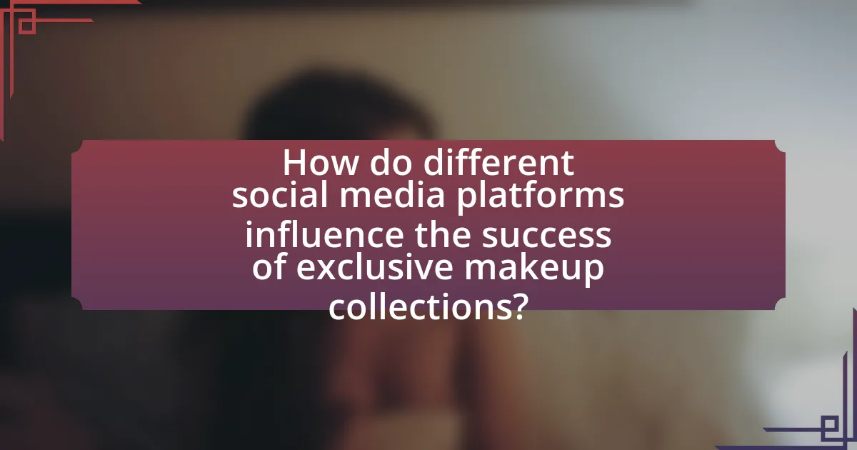 How do different social media platforms influence the success of exclusive makeup collections?