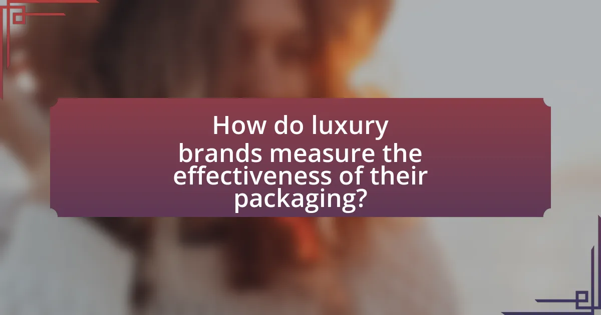 How do luxury brands measure the effectiveness of their packaging?