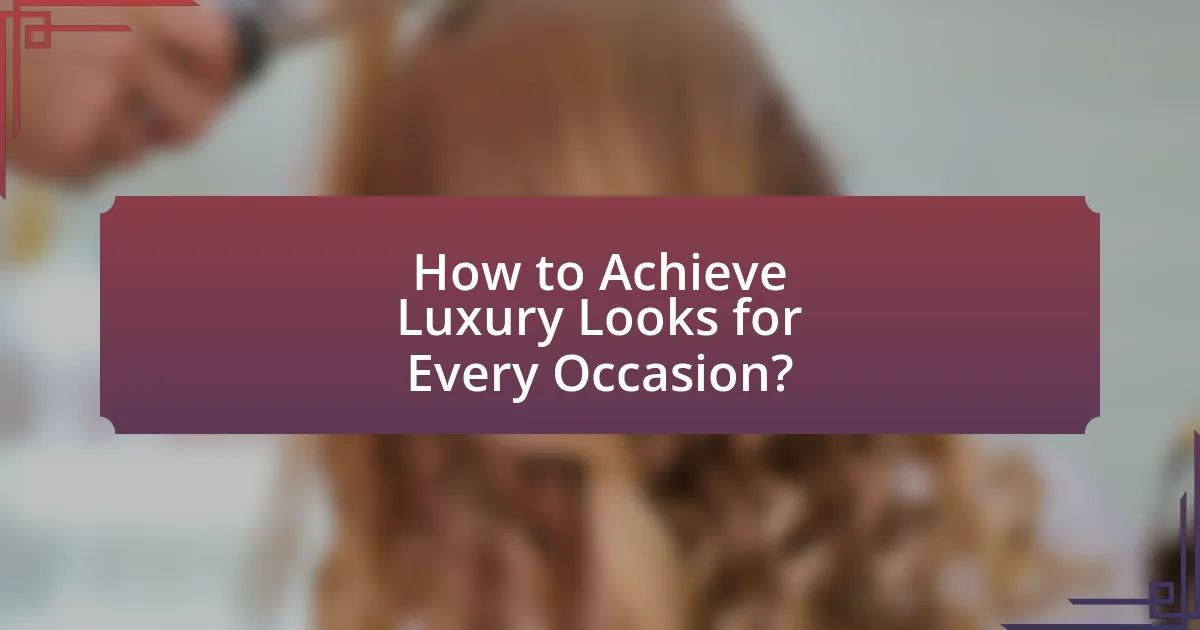 How to Achieve Luxury Looks for Every Occasion?