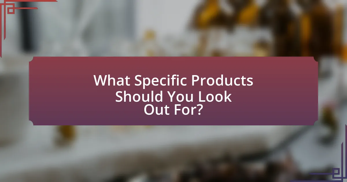 What Specific Products Should You Look Out For?