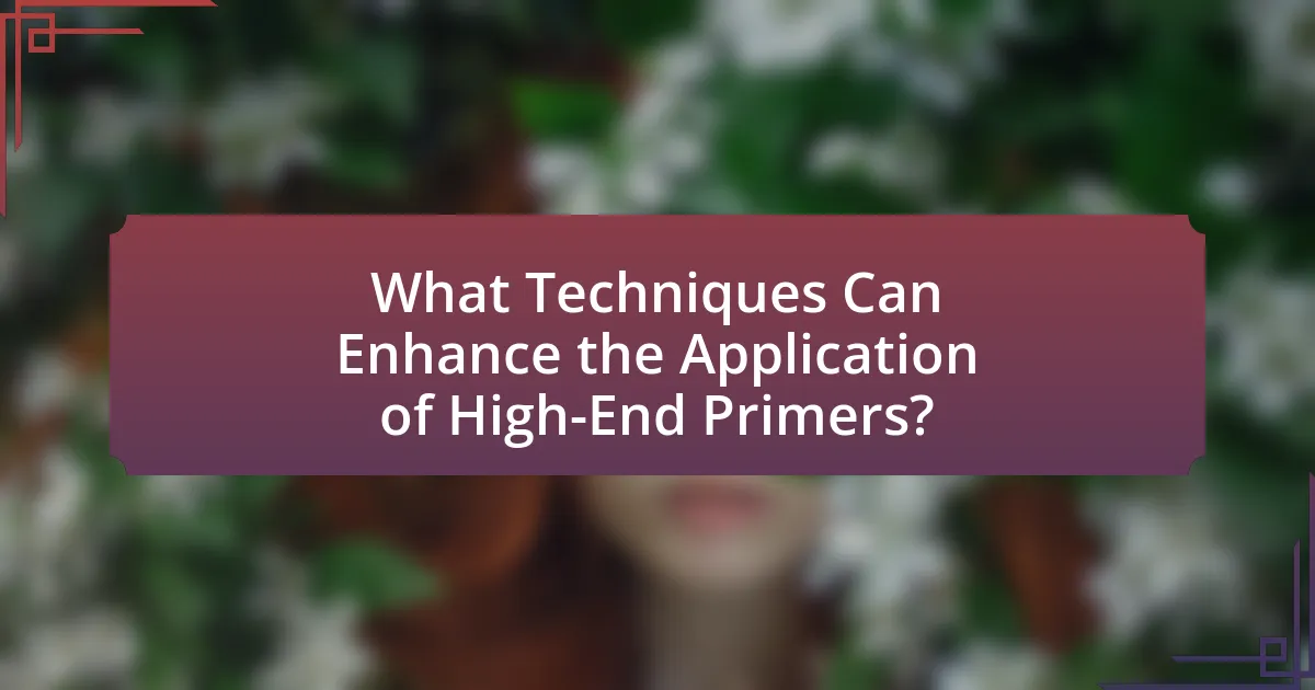 What Techniques Can Enhance the Application of High-End Primers?