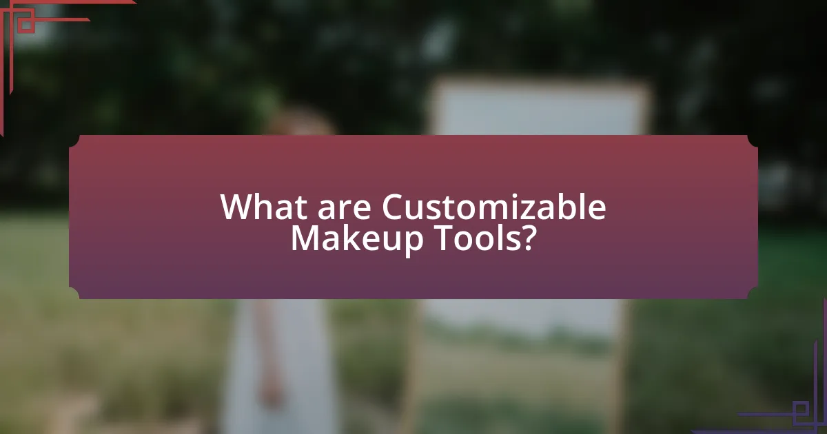 What are Customizable Makeup Tools?