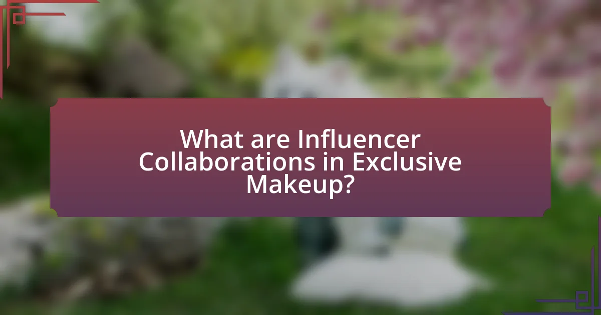 What are Influencer Collaborations in Exclusive Makeup?