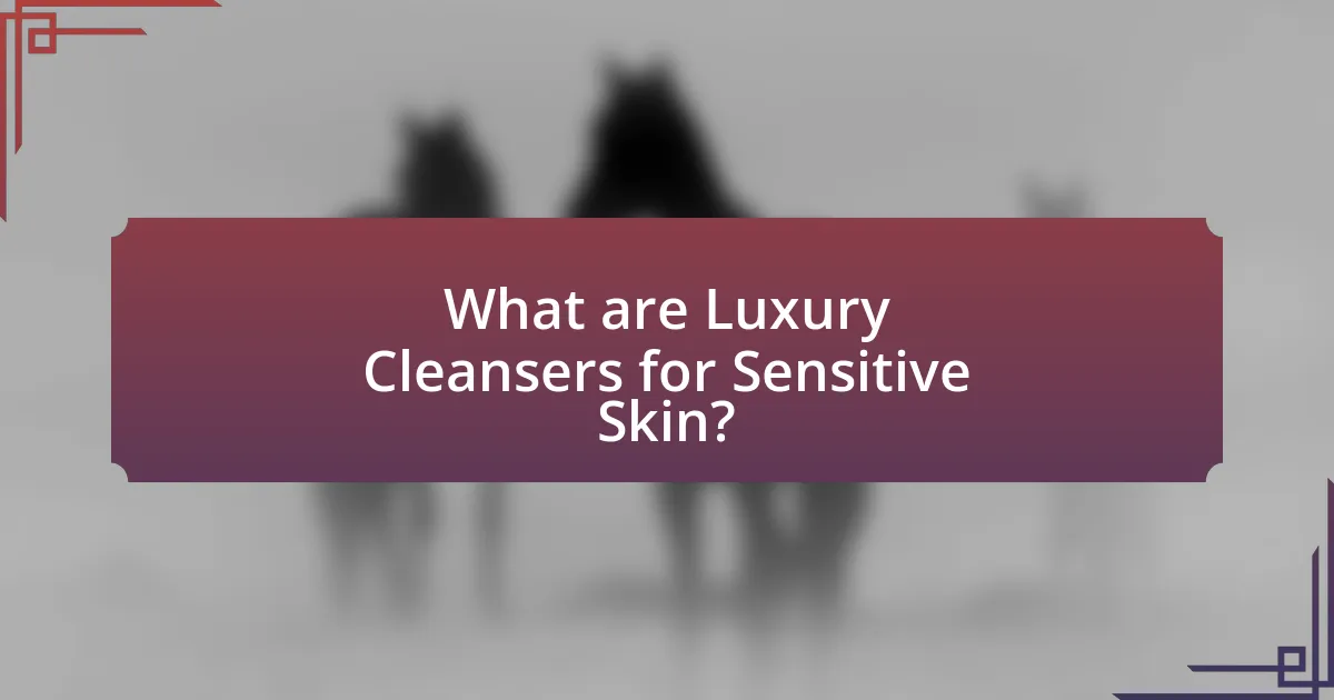 What are Luxury Cleansers for Sensitive Skin?