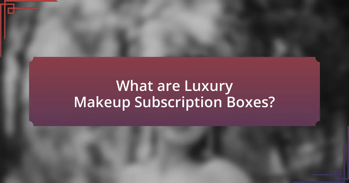 What are Luxury Makeup Subscription Boxes?