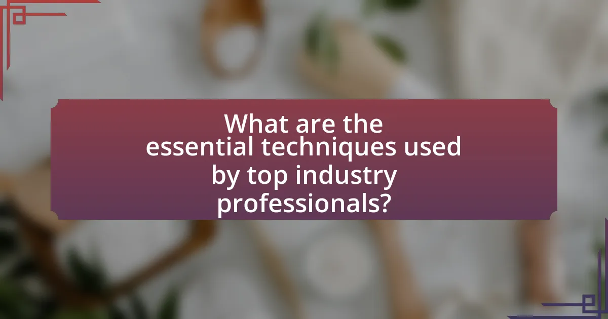 What are the essential techniques used by top industry professionals?