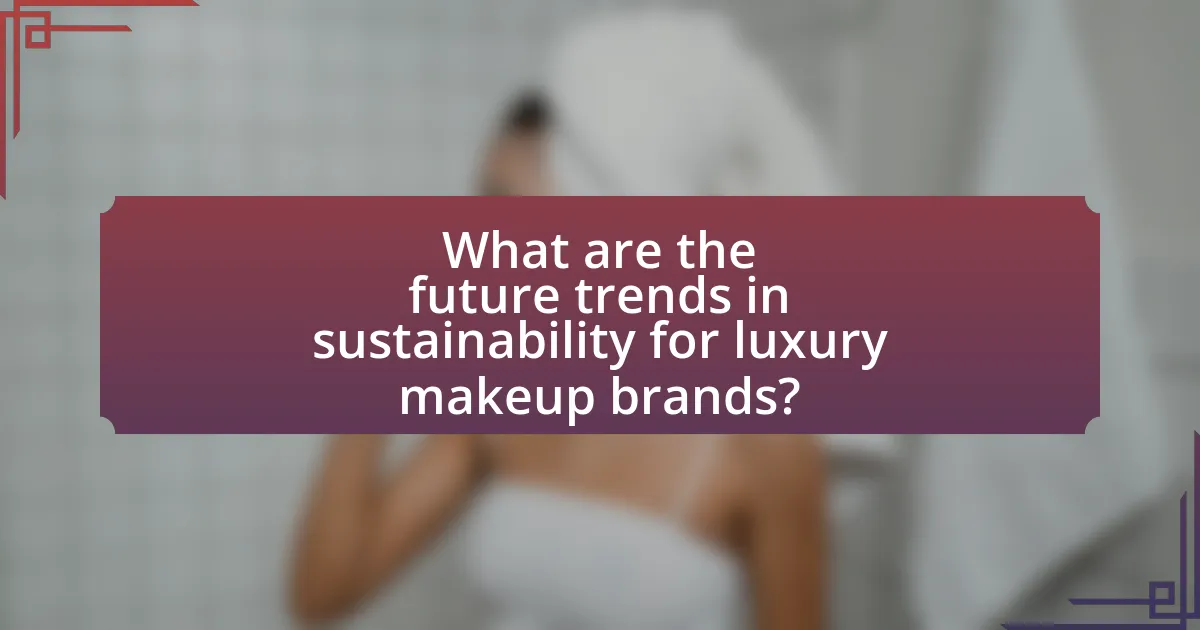 What are the future trends in sustainability for luxury makeup brands?
