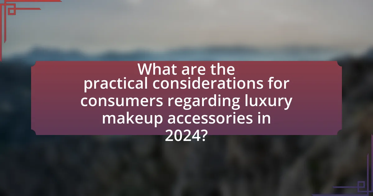 What are the practical considerations for consumers regarding luxury makeup accessories in 2024?