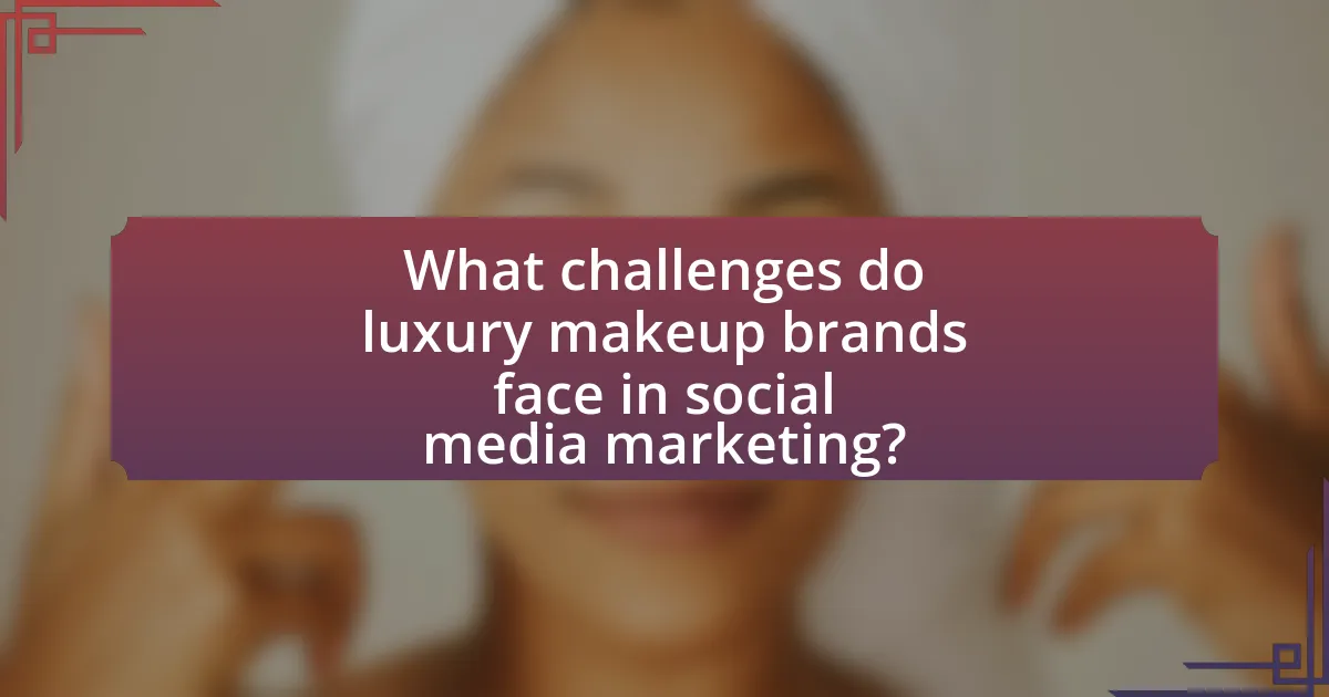 What challenges do luxury makeup brands face in social media marketing?