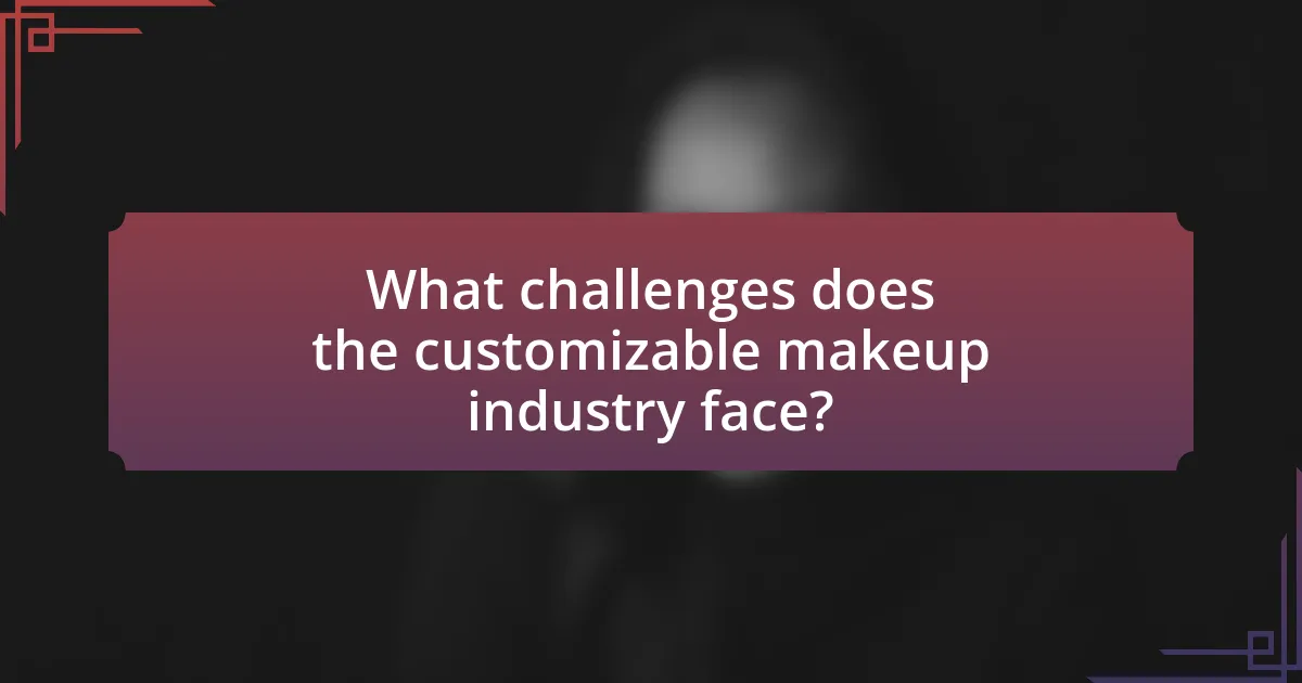 What challenges does the customizable makeup industry face?