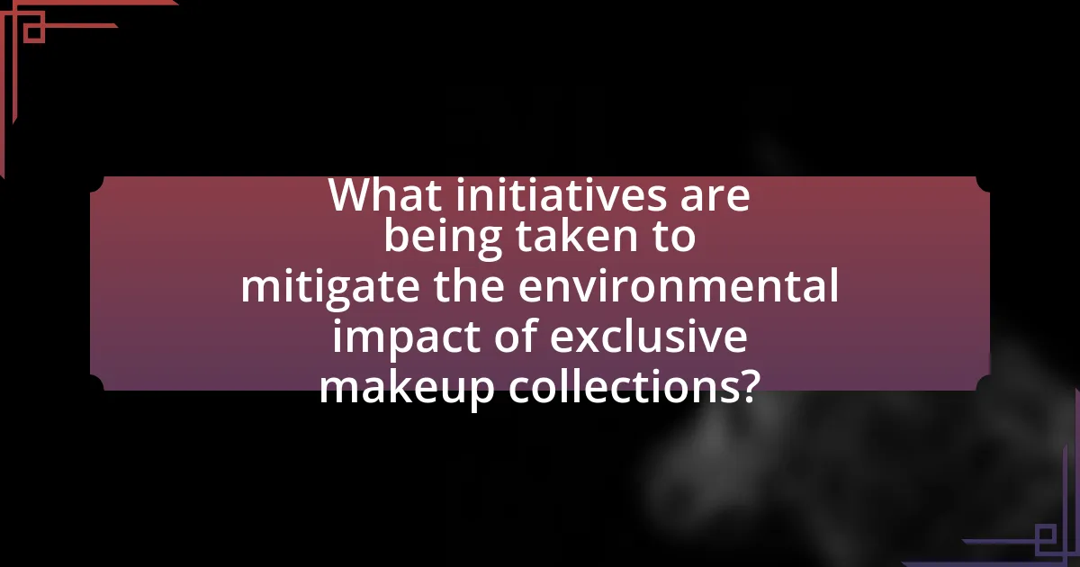 What initiatives are being taken to mitigate the environmental impact of exclusive makeup collections?