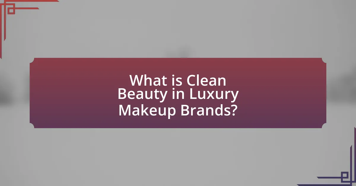 What is Clean Beauty in Luxury Makeup Brands?