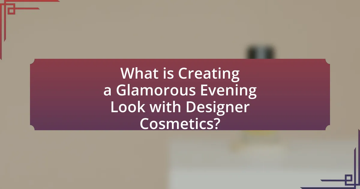 What is Creating a Glamorous Evening Look with Designer Cosmetics?