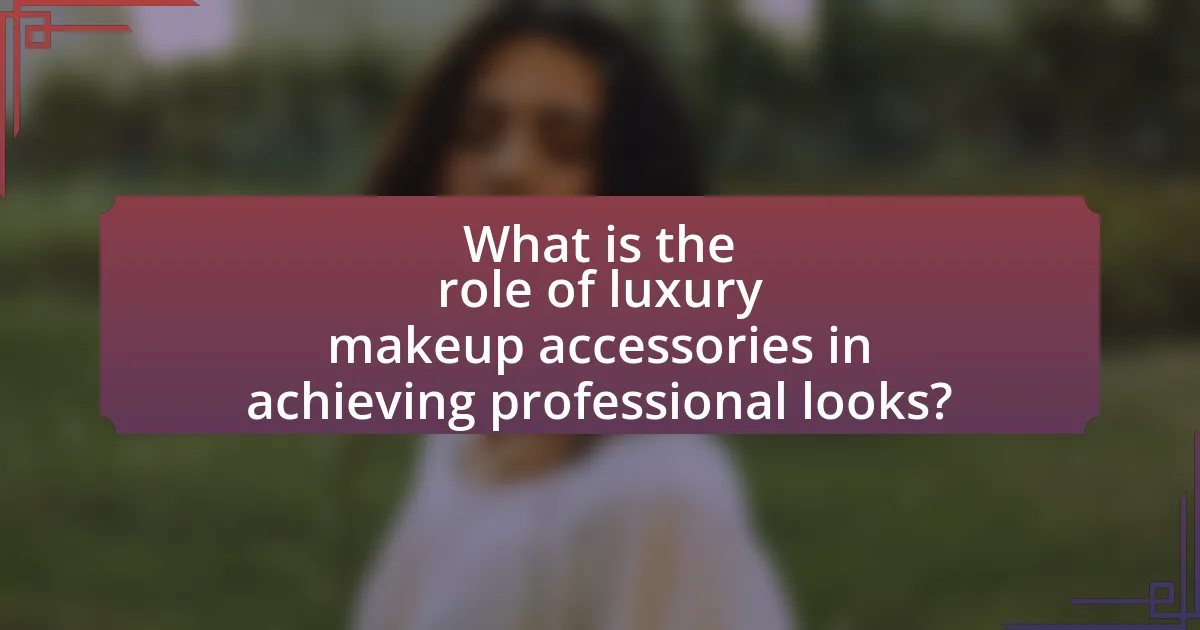 What is the role of luxury makeup accessories in achieving professional looks?