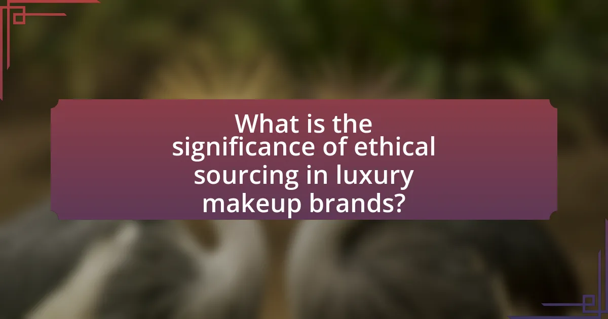 What is the significance of ethical sourcing in luxury makeup brands?