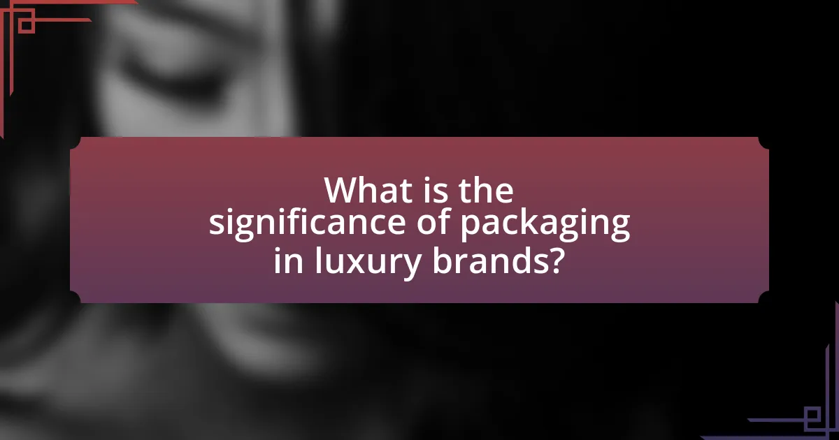 What is the significance of packaging in luxury brands?