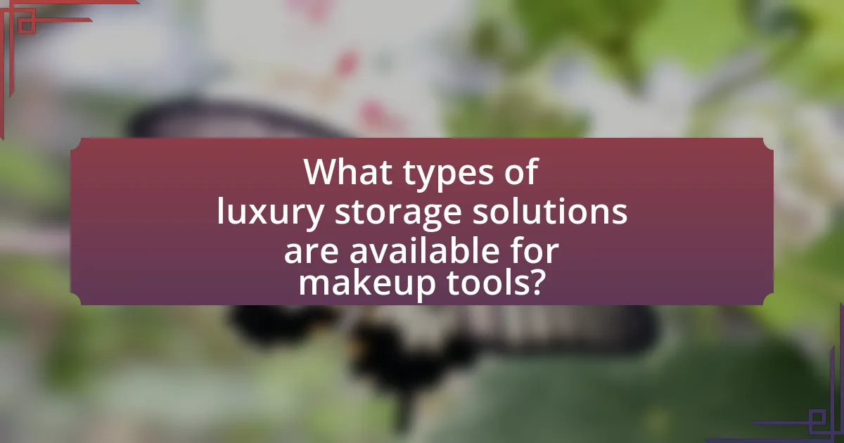 What types of luxury storage solutions are available for makeup tools?