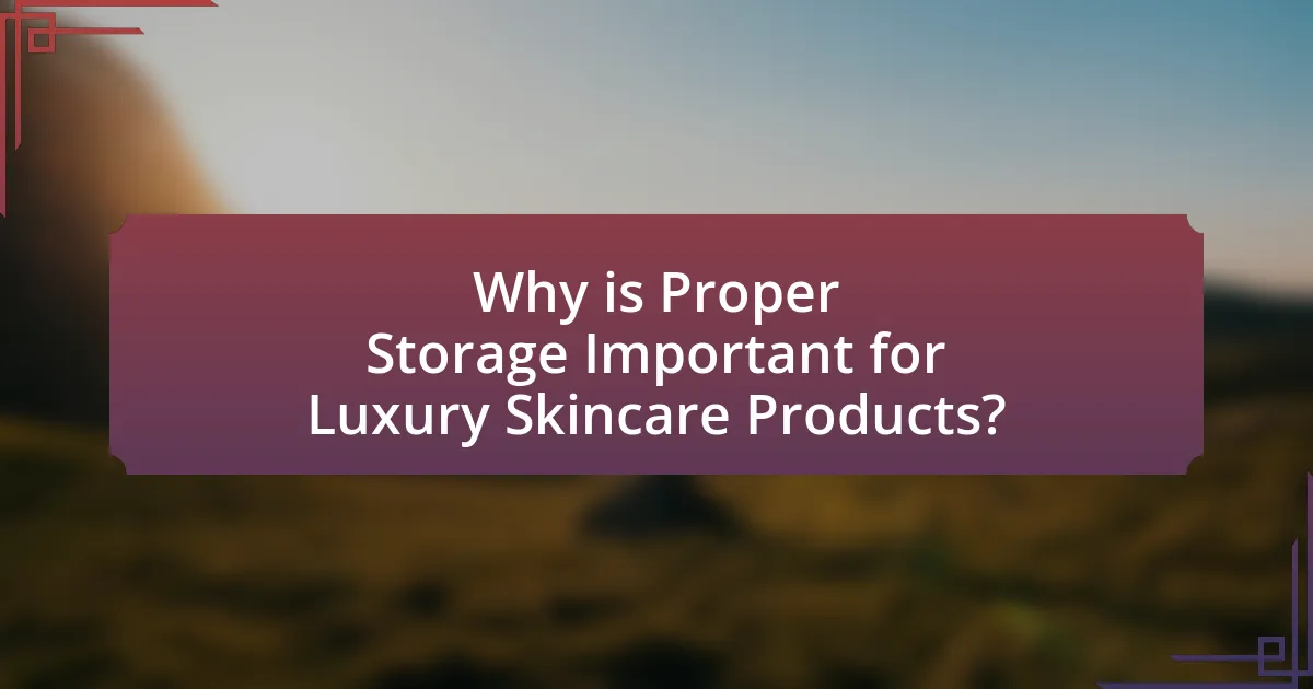 Why is Proper Storage Important for Luxury Skincare Products?